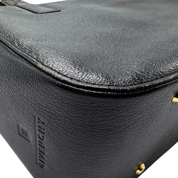 Auth GIVENCHY Handbag Black Leather/Plastic - - Picture 8 of 12